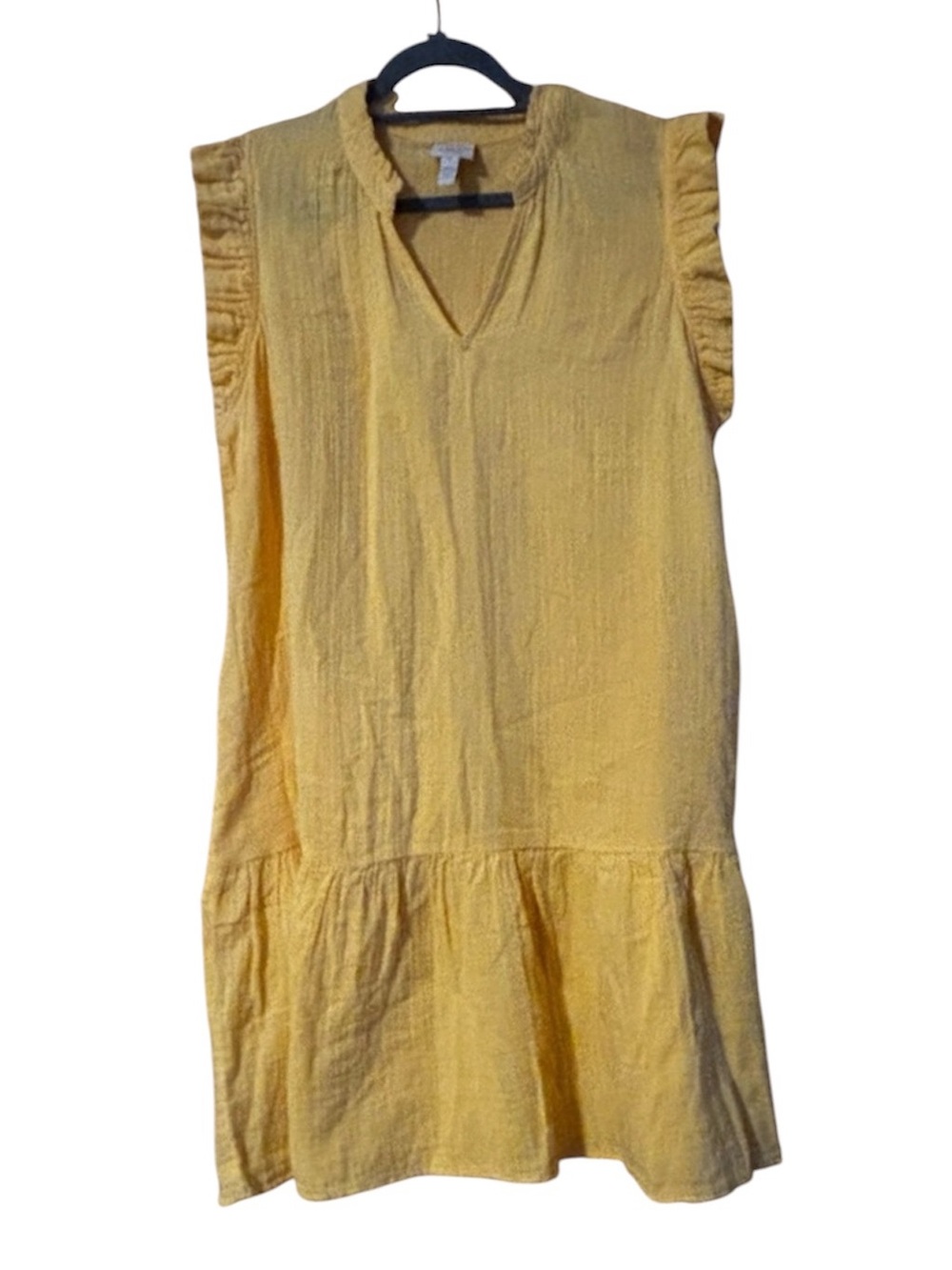 NWT St. John’s Bay Yellow Gauze Ruffle Dress - XL - "Fun In The Sun"